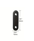 Ten Sets Of Black Flat Right Angle Corner Brackets For Shelves And DIY Projects, Heavy Duty Metal, 1.81x0.63 inches, with measurements