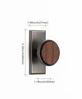 Nordic Style Cabinet Handles In Walnut Wood And Zinc Alloy For Kitchen Drawers And Wardrobes, Ergonomic Single Hole Mount