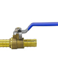 4 Pack Three Quarters Inch Pex Ball Valve Full Port Shut Off Valve Brass Water Valve With Pex Barb Fittings Side View