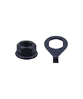 Three Eighth Inch Black Flange Bicycle Hub Nut and Safety Washer for Mountain Bike Axles