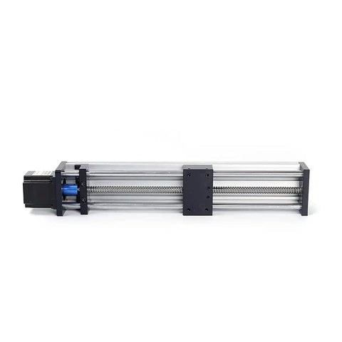 100 200 300mm Linear Axis Actuator With Ball Screw Guide Sliding Table 24V Stepper Motor 23NEMA 0.9Nm Torque For Precise CNC Automation And Smooth Motion Built To Move. side view of aluminum ball screw linear actuator with NEMA 23 motor