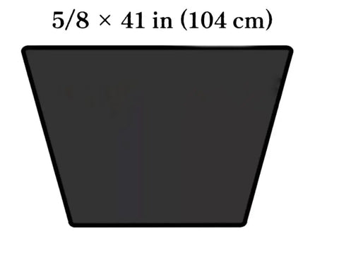 Diagram of Beefed Up Heavy Duty Five Eighth Inch By Forty One Inch V Belt Set dimensions