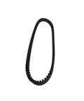 Premium Heavy Duty Motorbike Transmission Belt For Gy6 125cc And 150cc Engines, black rubber design, curved shape for moped use.