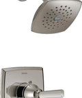 Ashlyn 14 Series Brushed Nickel Shower Trim Kit With Head And Handle Set Stainless T14264 SS Valve Not Included Rough In Valve