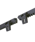 Workhorse Grade Fiber Glass Reinforced Nylon Gear Rack Set Of Two With Solid Steel Insert Tube Three Point Three Foot Heavy Duty Sliding Tracks Built Tough Forever, showcasing interlocking design.