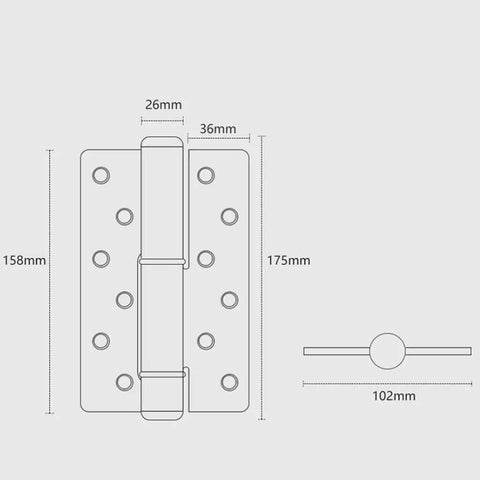 Diagram of Invisible Door Hinge With Automatic Closer And Hydraulic Spring Damping Self Closing Positioning For Cabinets Closets Furniture