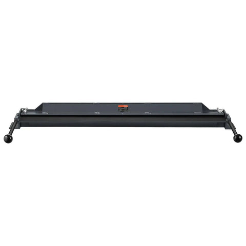 Front view of Box And Pan Brake 48 Inch Sheet Metal Bender For 0 To 130 Degree Bends Portable Mini Metal Brake for 20 Gauge Steel and 14 Gauge Aluminum