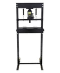 Front view of Beefy 20 Ton Hydraulic Shop Press For Home Mechanics And Small Shops With Adjustable Ram Includes Manual Hand Pump Built To Last Steel Frame Great For Automotive And Metalworking Tasks