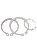 Three 304 Stainless Steel C Type External Snap Ring Retaining Clip For Bearing Shafts M3 To M120 Washers Hardware DIY Maintenance Heavy Duty Pro Grade