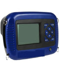 Top Shelf Stud Finder Wall Scanner And Concrete Rod Position Meter Featuring Quick Lock Sensors and Rugged Cable Plugs, blue handheld design.
