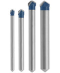 Natural Stone Tile Drill Set Four Piece With Multigrind Head For Faster Drilling In Hard Materials Pro Grade Carbide Tips Centers