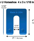 Heavy Duty Plastic U Shim Set For Windows And Doors, 3 By 4 Inch Size, Adjustable Thickness From One Sixteenth To One Quarter Inch