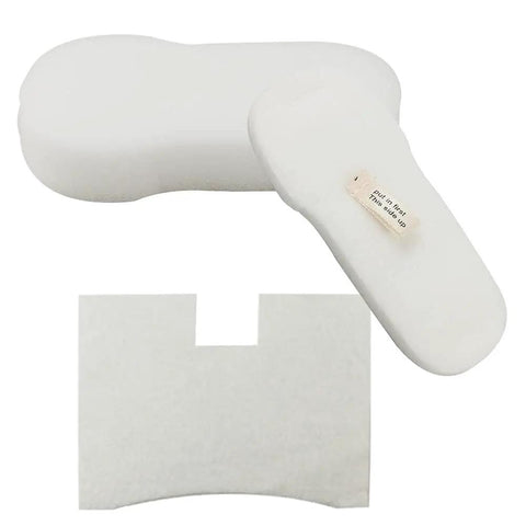 Filter Replacement For Shark Vertex UltraLight DuoClean PowerFins Corded Stick Vacuum HZ2000 HZ2002 HZ251 HZ602 HZ702 Part XFFKHZ2000 XPMFHZ2000 Includes Four Foam And Felt And Four Post Motor Filters Washable And Reusable Must Have, showing foam and felt filter pieces.