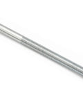 Universal Throttle Linkage Rod Kit For Classic Chevys 14.96 Inch Adjustable Accelerator Clip Made From Beefy Carbon Steel With White Zinc Plating Non Cable Linkage Works On 1967 1969 Camaro Nova Chevelle El Camino, threaded rod close-up