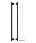 24 Inch Heavy Duty Flat Barn Door Push Pull Handle Double Sided For Wood Glass Aluminum Doors Gates, Built To Last For Commercial Office Storefront, Rust Resistant Carbon Steel Hardware, Easy Install And Durable including all installation accessories