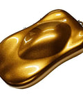 Egyptian Gold Basecoat And Midcoat Paint Gallon 128 Oz Pre Mixed Ready To Spray Formula With Slow Reducer, shiny gold paint sample.