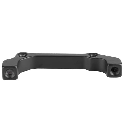 Aluminum Disc Brake Caliper Mount Adapter for Mountain Bikes Four Model Set IS to PM and PM to PM, front view, black.