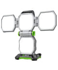 Rechargeable Portable Work Light Up To 10,000 Lumens With 360-Degree Folding Panels, 5 Brightness Levels, USB A Port shown