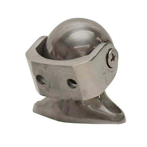 Stainless Steel Magnetic Door Catch For Carver Yachts 7130011 close-up view showcasing durable material and spherical design for cabin door security.