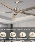 5-Speed Industrial Ceiling Fan With Remote And 110cm Black Blades For Kickin Airflow In Living Room Or Kitchen high velocity design with copper motor.