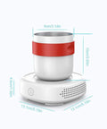 Desk Side Electric Cup Warmer And Cooler Fast Freeze Tech With Auto Shut Off waterproof build displaying a cup on unit.