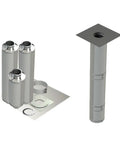 Heavy Duty 10 Inch Double Wall Grease Duct Kit For Commercial Kitchens with stainless steel components and connectors.