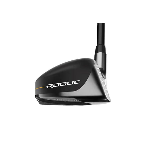 Rogue ST Max OS Lite 5 Hybrid Ladies Graphite 4.0 Flex Standard Golf Hybrid, side view showing tungsten weighting design.