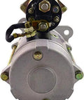 Heavy Duty Gear Reduction Starter For John Deere 4230 4430 4450 4620 viewed from the front showing silver casing and electrical connections.