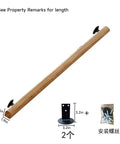 Premium Solid Wood Stair Handrail 2 Foot Wall Mounted Guardrail with mounting hardware and dimensions.