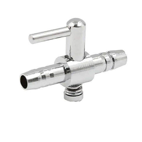12 Pack Aquarium Air Flow Control Valves For Fish Tanks, Single Way Valve, Nickel Plated Copper, 5mm Outlet, Silver Tone, Compact 30x8x21mm