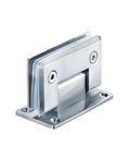 Built Tough 304 Stainless Steel Glass Shower Door Hinge With Rock Solid Bearing And Anti Slip Gasket, detailed side view.