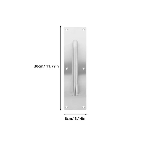 Stainless Steel Sliding Barn Door Pull Handle Set With Geometric Contemporary Look, Easy No Fuss Surface Mounted Installation, 2 Pack