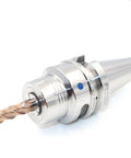 1 Pc Balanced Hydraulic Tool Holder BT30 Micrometric PHC06 to PHC20 Grip CNC Milling side view with cutter attached