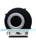 G3G280Br04M7 Bad Boy Centrifugal Fan front view showcasing black casing and silver intake for heavy duty ventilation.