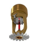 Top Shelf K8 Quick Response Pendent Fire Sprinkler Designed For Commercial Job Sites And Industrial Warehouses mounted view showing the orifice and trigger.