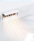 Close-up of air dryer vent from Ultimate Smart Toilet Seat Cover Featuring Fully Automatic Washing And Warm Air Dryer For Straight Up Spotless Hygiene And Totally Seamless Bathroom Comfort.