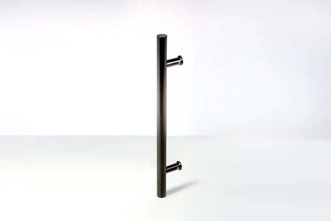 24 Inch Matte Black Stainless Steel One Sided Door Pull Handle for Wood Glass Metal Doors and Sliding Glass Shower Doors Modern