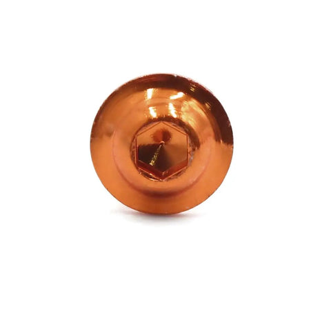 25Pcs M6 Orange Aluminum Alloy Hex Socket Head Motorcycle Bolts Screws Nuts Set for Cars Trucks and Bikes Ride Ready