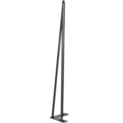 Beefy Heavy Duty Hairpin Table Legs 24 Inch Black Set Of 4 Carbon Steel With Three Rods For Desks Benches Tables And Chairs 880 Pounds Total Load Capacity DIY Furniture Support, black 3-rod leg