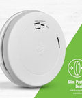 Two In One Smoke And Carbon Monoxide Alarm With Battery Powered Detector And Slim Profile Design Model SMCO200