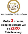 Gold Ridge Living Design logo with shipping offer for orders of 3 Top Knobs, no shipping charges for specific item.