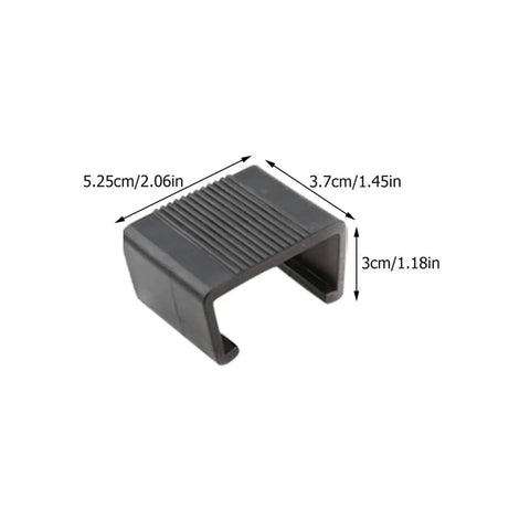 Easy Install No Fuss Outdoor Sofa Clips And Alignment Clamps For Sectional Rattan Furniture, 4.25cm Wicker Patio Connectors measuring dimensions with millimeter markings, 10-Piece Set, Weatherproof Plastic Clips For Secure Patio Lounge Sets