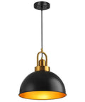 WADORN 2 Sets Ceiling Canopy Cover Plate for Pendant Light Kit Light Canopy Kit with black metal dome and gold accent.