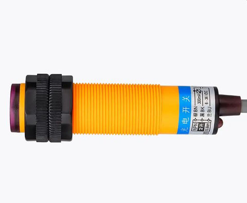 Diffuse Photoelectric Switch Sensor E3F-DS30C4 M18 NPN NO 3 Wire Proximity Switch With 30 cm Adjustable Detection Range DC 6-36V