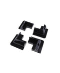 No Drill Solar Panel Mount Kit For Aluminum Framed Panels, Surface Mount, Black Finish, Four Piece Set