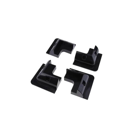 No Drill Solar Panel Mount Kit For Aluminum Framed Panels, Surface Mount, Black Finish, Four Piece Set