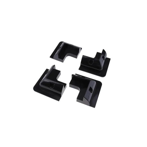 Top Shelf Abs Solar Panel Mounts Zero Drill Surface Install For Rvs Vans Trailers Boats Skoolies Campers White Includes Self Tapping Screws Built Tough Ready To Roll black mounting brackets set for drill-free solar panel installation.