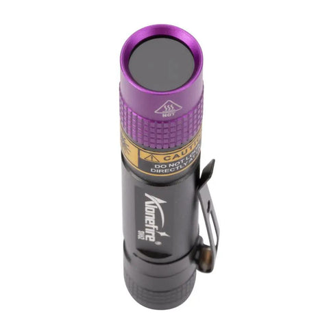 Ultra Portable 3W UV Flashlight 365nm Mini Black Light For Minerals Pet Urine Detection EDC Ready AAA Battery Included