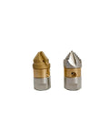 Heavy Duty Pro Grade High Pressure Rotating Roots Cutting Nozzle For Sewer Drain Cleaning, Stainless Steel Drill Head With M22 Connection, 15 LPM Flow, Multi Directional Water Outlets Cleans Entire Pipe Walls, two-angle view