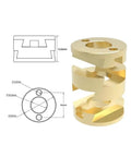 Get This Solid T8 Z-Axis Screw Hot Bed Oldham Coupler For Your 3D Printer Setup That Fits The Ender3 Like A Glove And Keeps Things Super Stable While Preventing Any Weird Wiggling During Printing Sessions. Brass 22mm T8 Oldham coupler, 13.6mm tall, for Ender 3 Z-axis bed.